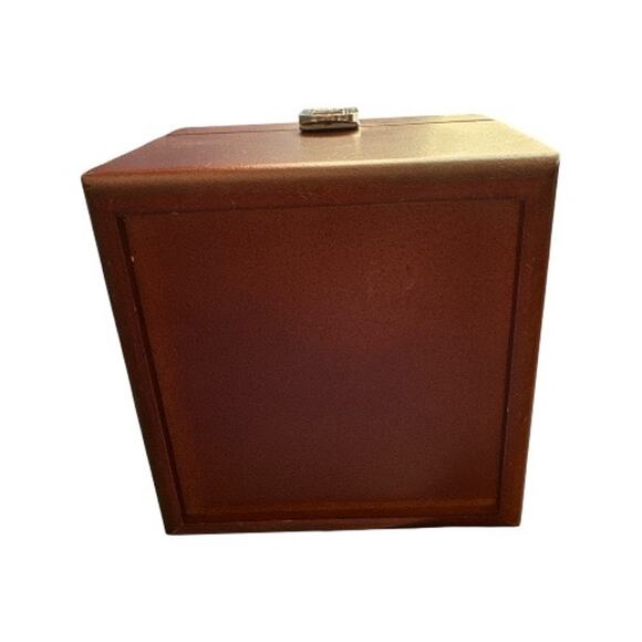 Vintage Rosewood Box with Six Round Silver Coasters - Picture 9 of 10